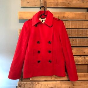 JCrew Pink Pea Coat